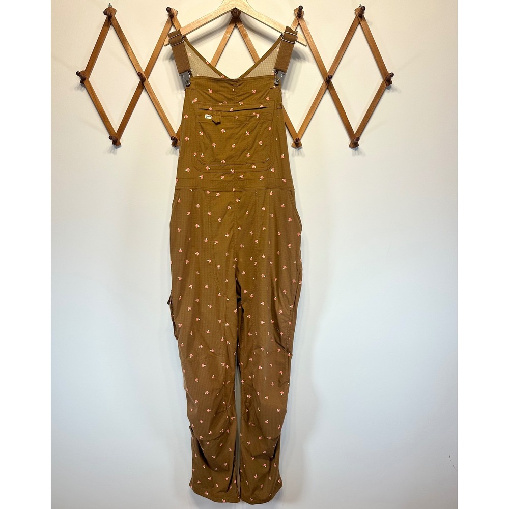 Duluth Mushroom Print Heirloom Gardening Overalls XXL x 33 Brown